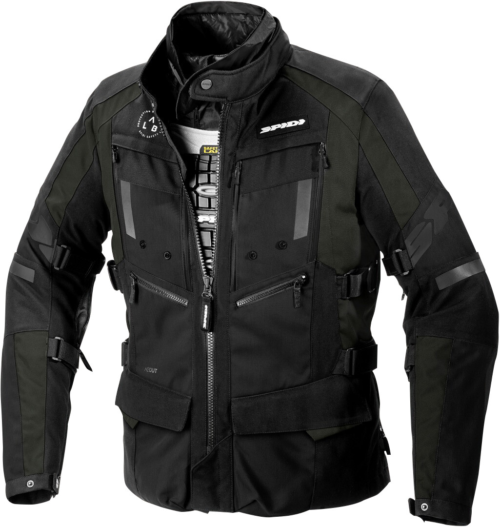 

Spidi 4 Season Evo H2Out Мотоцикл Текстиль куртка, черный/зеленый