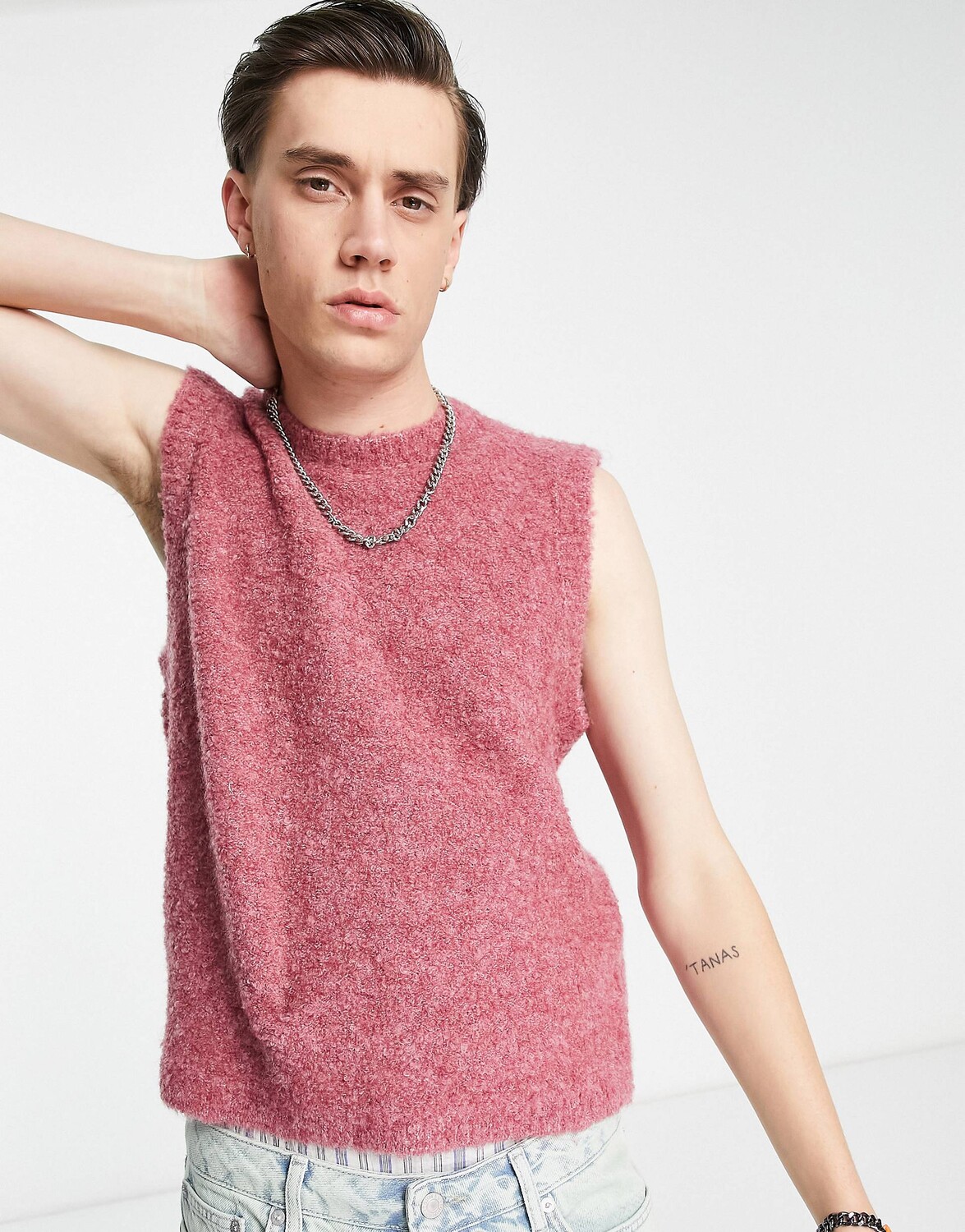 

Розовая укороченная майка ASOS DESIGN