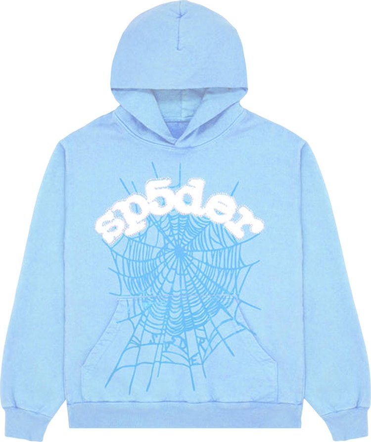 Худи Sp5der Web Hoodie 'Sky Blue', синий - фото