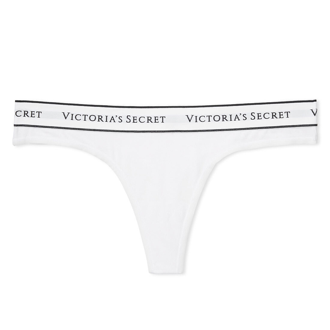 

Трусы Victoria's Secret Logo Cotton Thong Smooth, белый