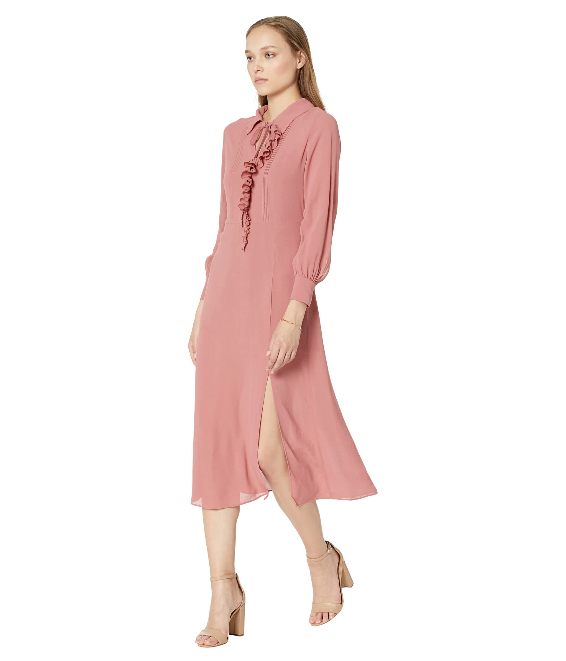 Платье Ted Baker, Faithiy Asymmetric Ruffle Midi Skirt Dress цена и фото