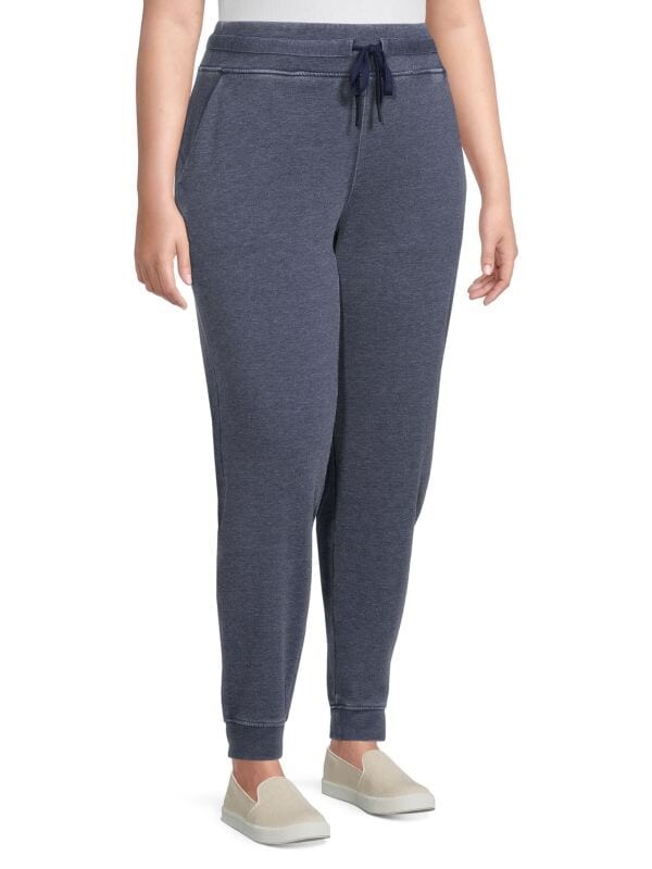 

Плюс меланжевые джоггеры MARC NEW YORK PERFORMANCE, Plus Size Midnight, Серый