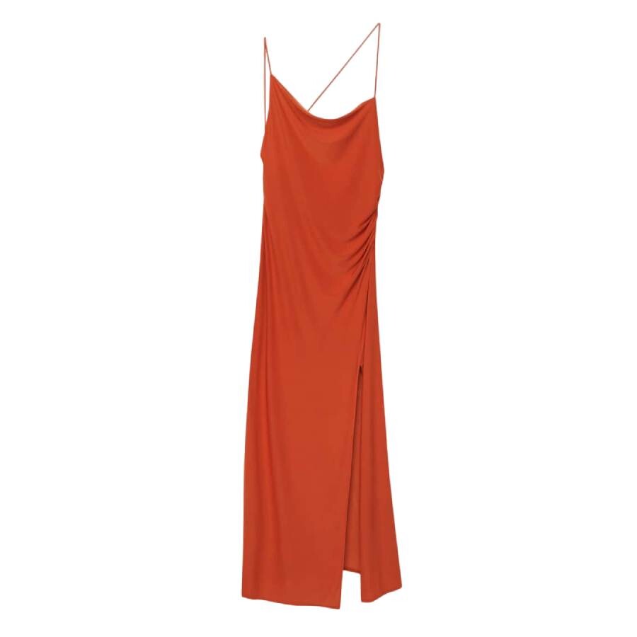 

Платье Pull&Bear Asymmetric Midi, темно-оранжевый