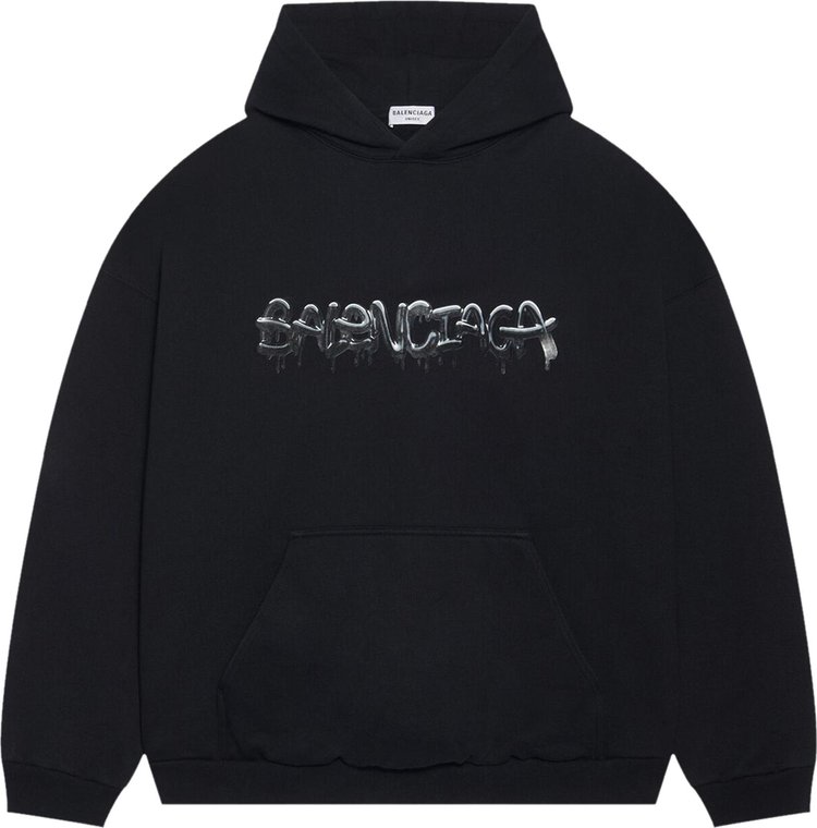 Black sale hoodie balenciaga