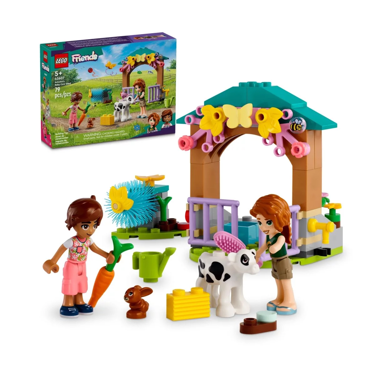 Конструктор Lego Friends Autumn's Baby Cow Shed 42607, 79 деталей lego friends осенний хлев для телят фермерская игрушка с животными