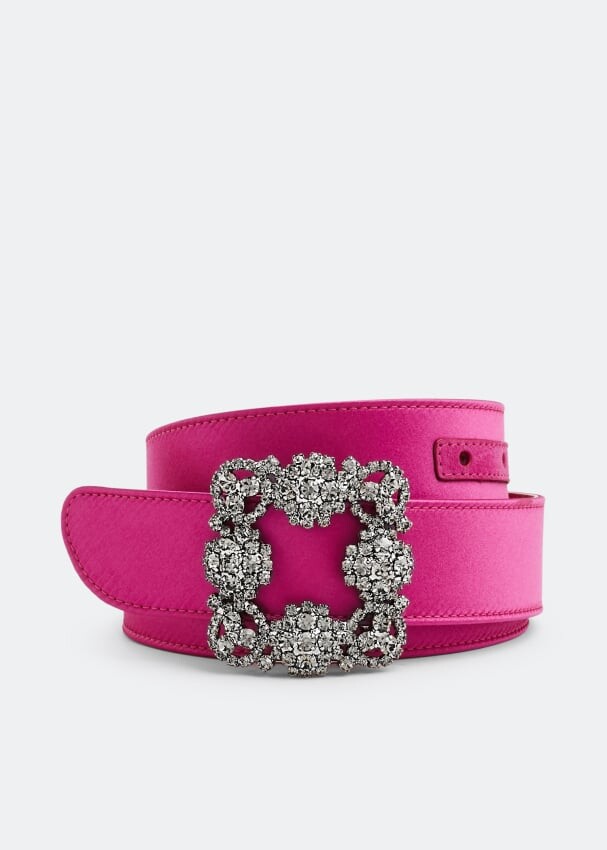 Ремень MANOLO BLAHNIK Hangisi belt, розовый