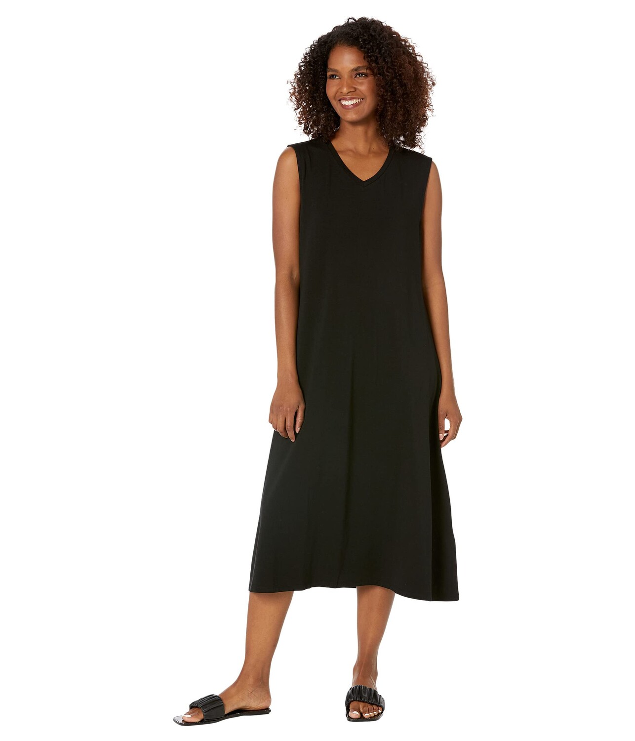

Платье Eileen Fisher, V-Neck Calf Length Dress