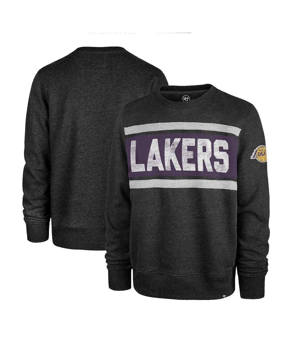 

Мужская футболка heather black los angeles lakers tribeca emerson pullover sweatshirt '47 Brand, мульти