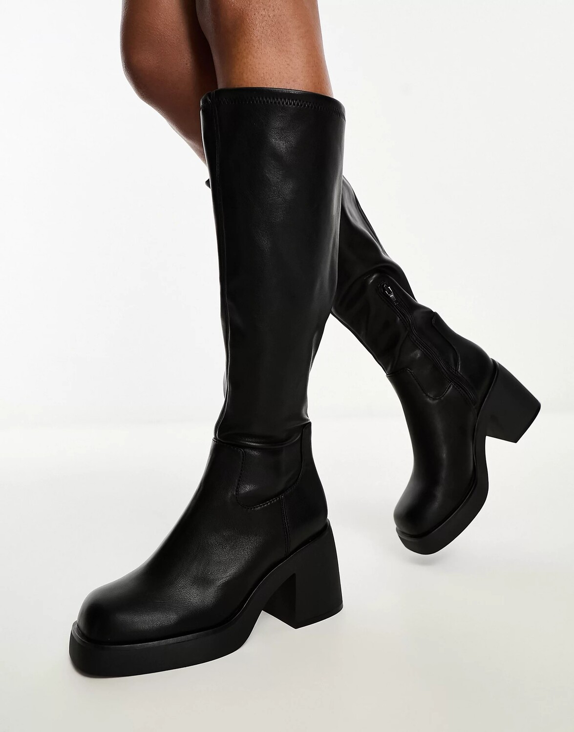 

Сапоги Aldo Wide Fit Auster Mid Heel Knee, черный