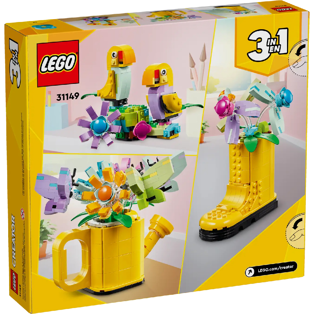 Конструктор Lego Flowers in Watering Can 31149, 420 деталей sprinkling can plastic gardening tools pneumatic watering pot contrast color sprinkling can watering flowers