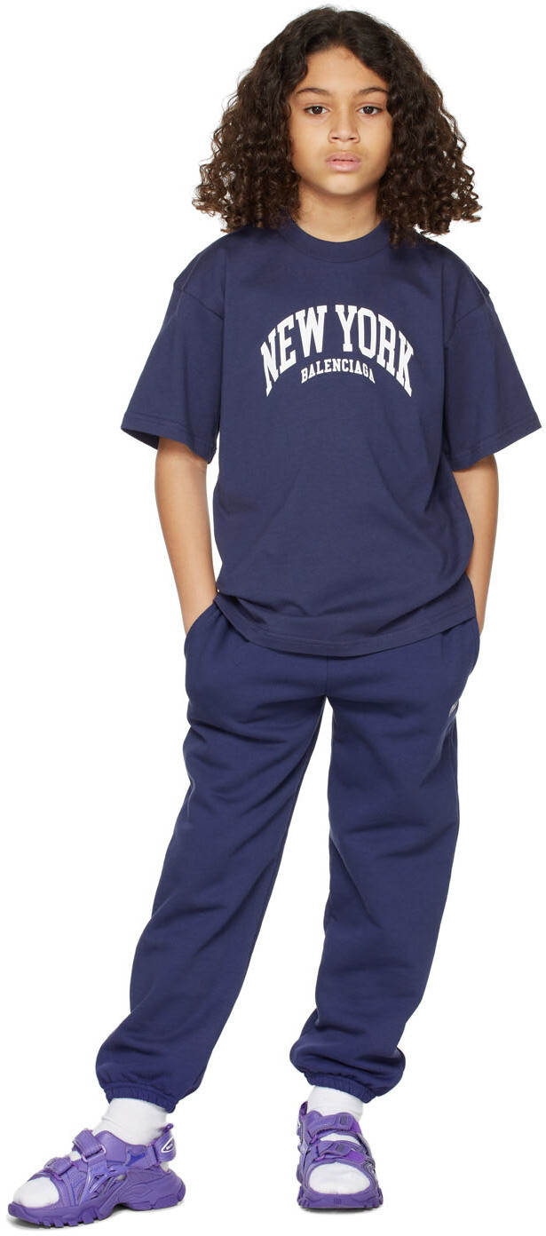 

Детская футболка Blue Cities New York Balenciaga Kids
