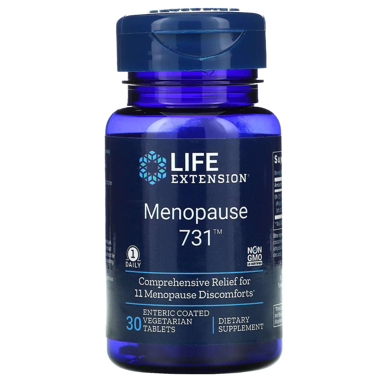 life extension menopause 731 30 вегетарианских таблеток покрытых кишечнорастворимой оболочкой Life Extension Menopause 731 30 Enteric Coated Vegetarian Tablets