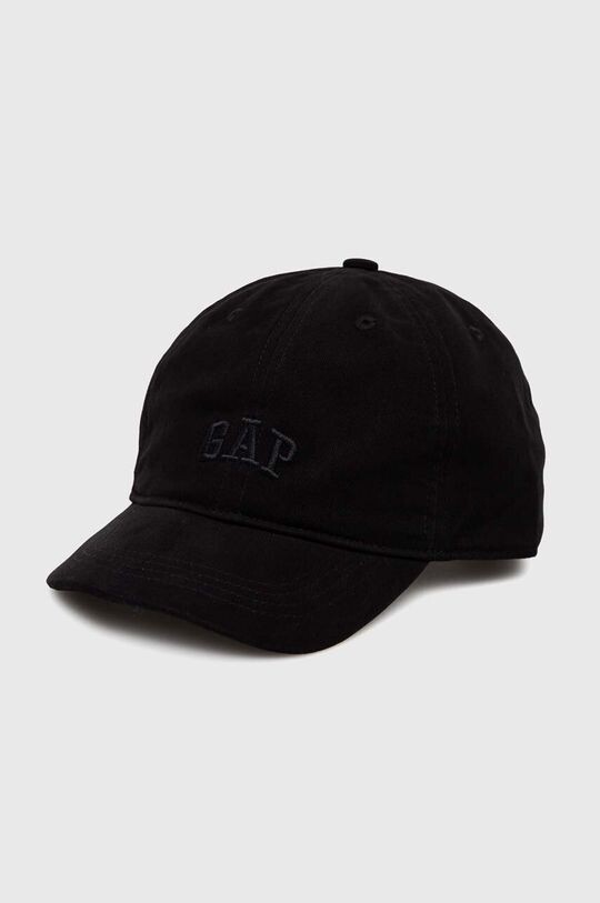 

Детская хлопковая шапка с козырьком Gap, черный