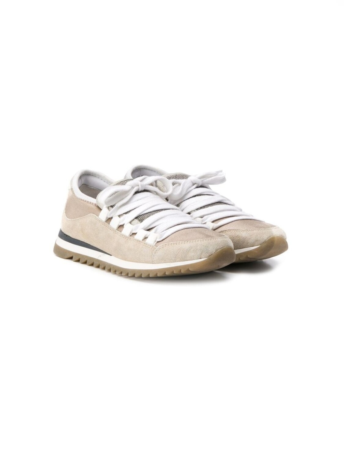 

Brunello Cucinelli Kids кроссовки на шнуровке, нейтральный цвет