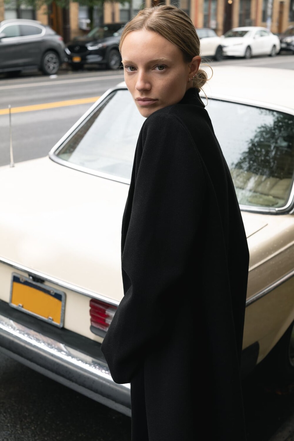 

Пальто из фетра ZARA, черный