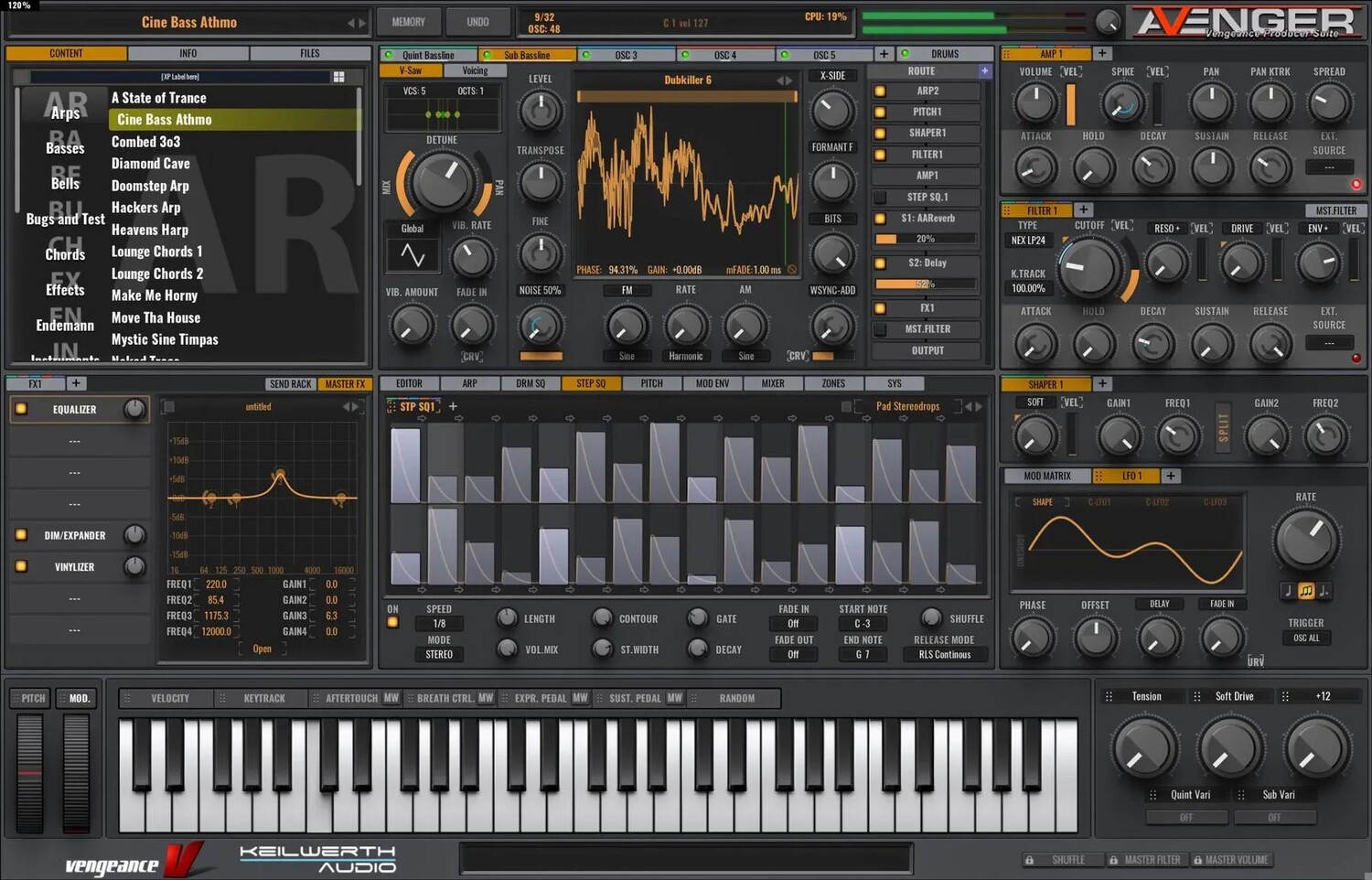 

Плагин Vengeance-Sound VPS Avenger Synthesizer — академическая версия