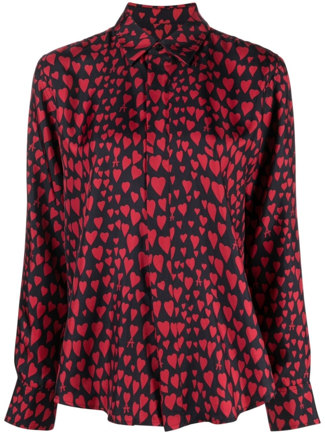 

AMI Paris рубашка с узором, красный