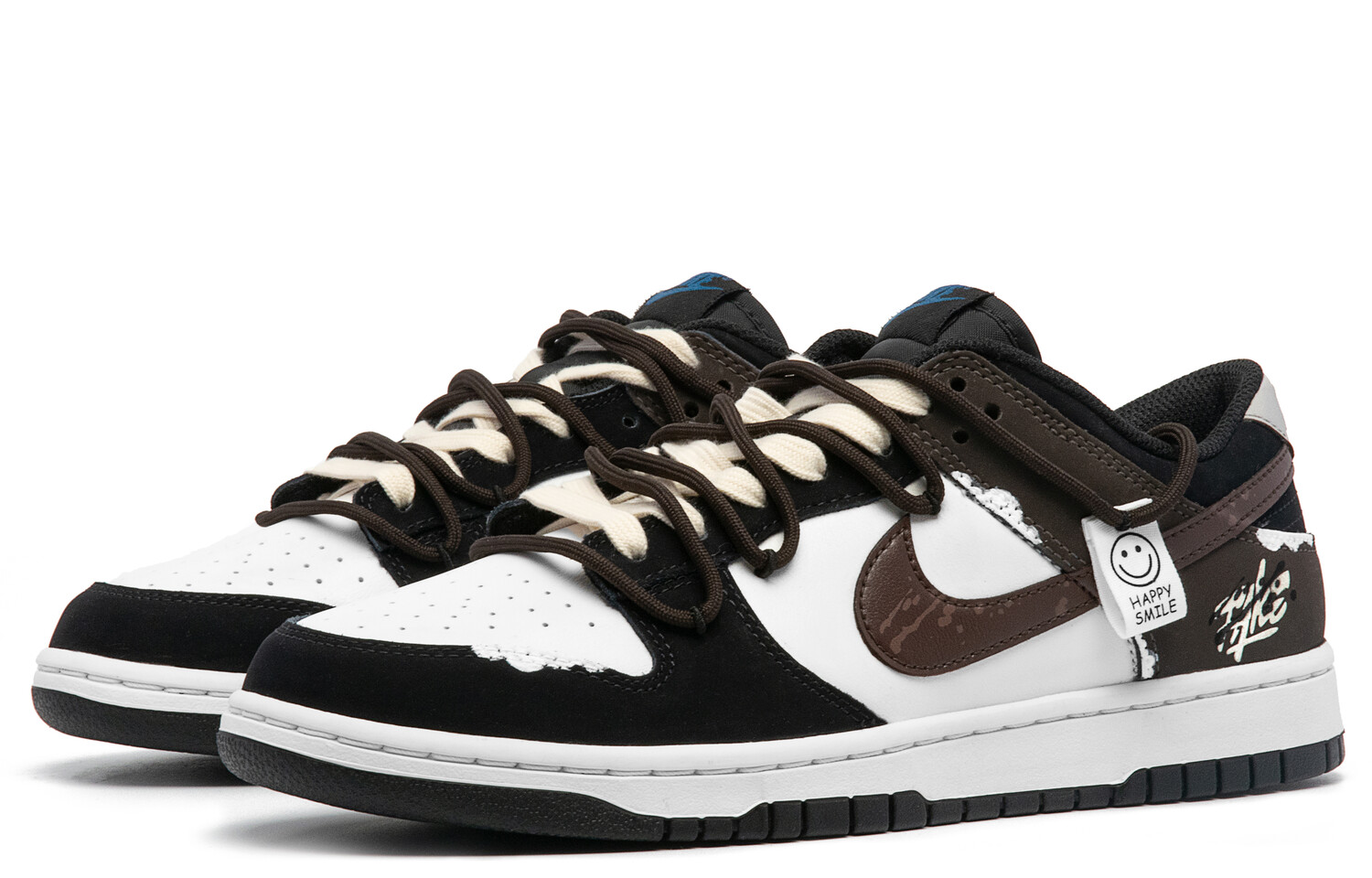 

Кроссовки Nike Dunk Skateboard Shoes Women's Low-Top Black/Brown White