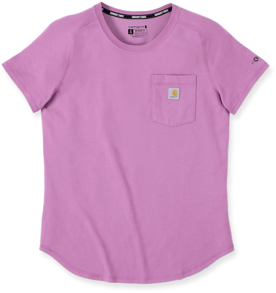 Женская футболка с карманами средней плотности Force свободного покроя Carhartt, роза цена и фото