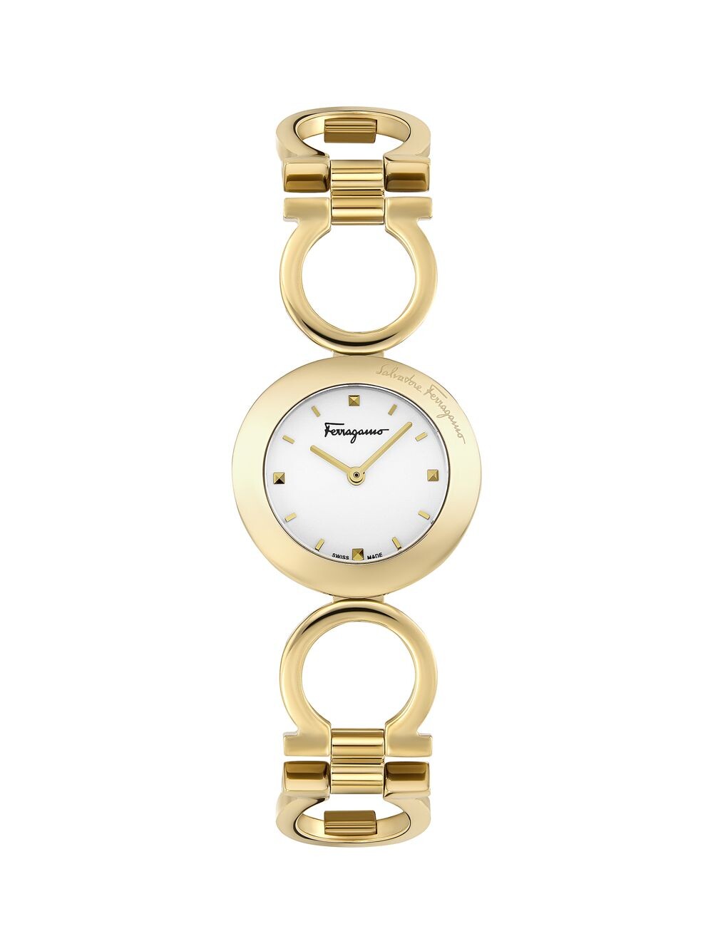 

Часы-браслет из нержавеющей стали Gancino/28 мм FERRAGAMO, золотой