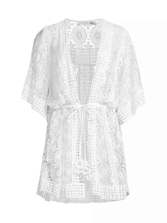 цена Кружевное мини-платье Robin Ramy Brook, цвет white lace