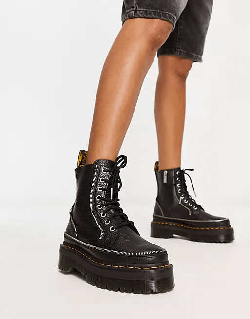 

Ботинки на молнии Dr Martens Jadon, черный