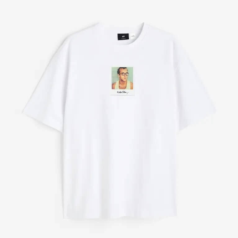 

Футболка H&M Keith Haring Relaxed Fit Printed, белый
