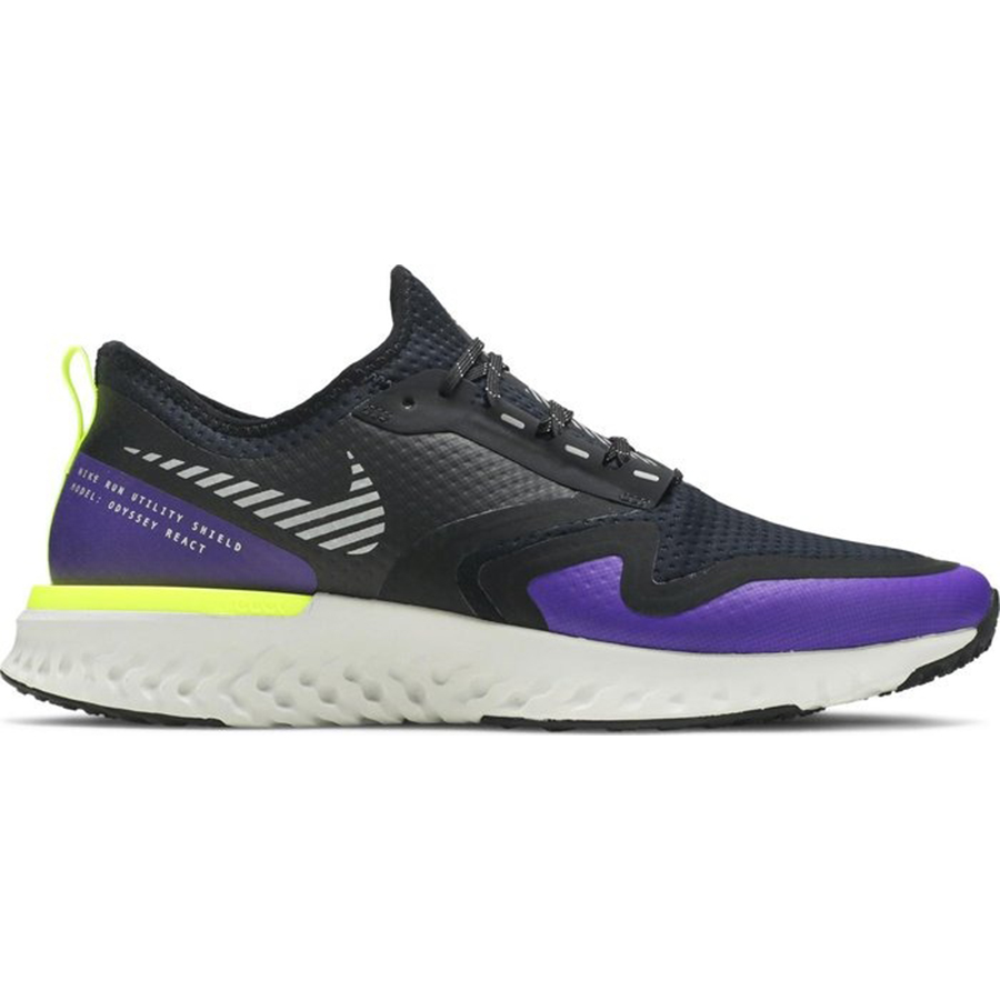 Кроссовки Nike Odyssey React Shield 2 'Black Voltage Purple', черный/мультиколор