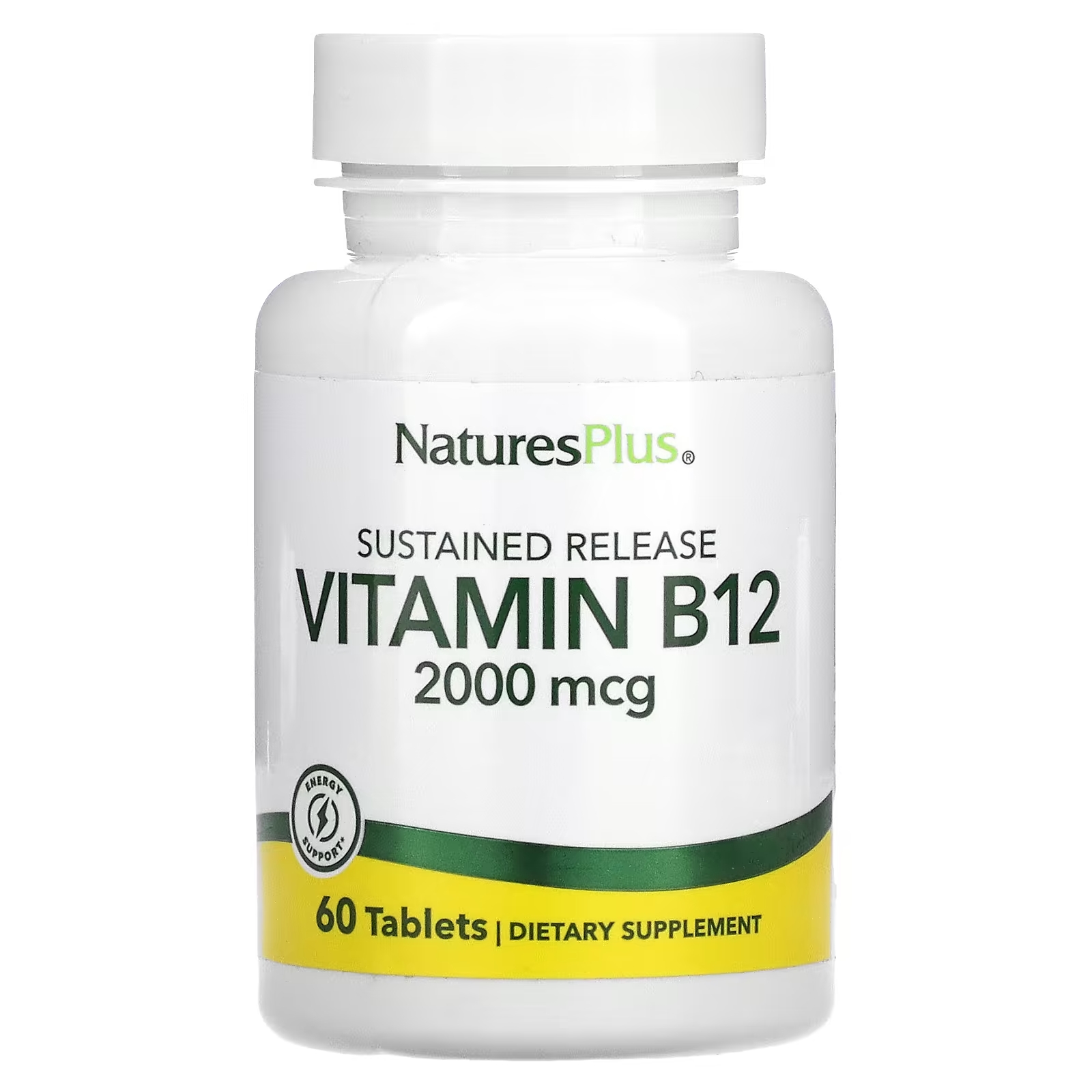 NaturesPlus витамин B12 2000 мкг, 60 таблеток mason natural витамин b12 2000 мкг 60 таблеток