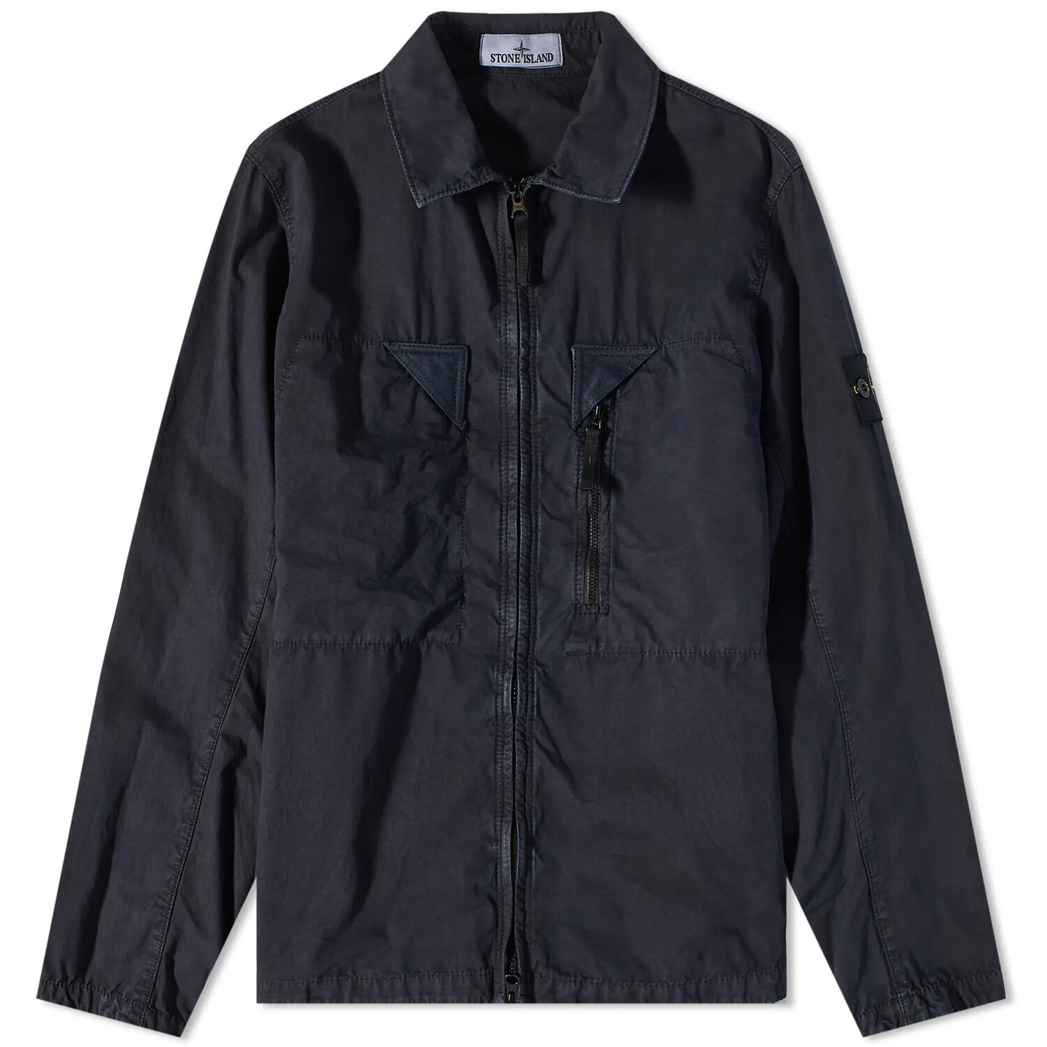 

Куртка Stone Island Brushed Cotton Canvas Zip, темно-синий