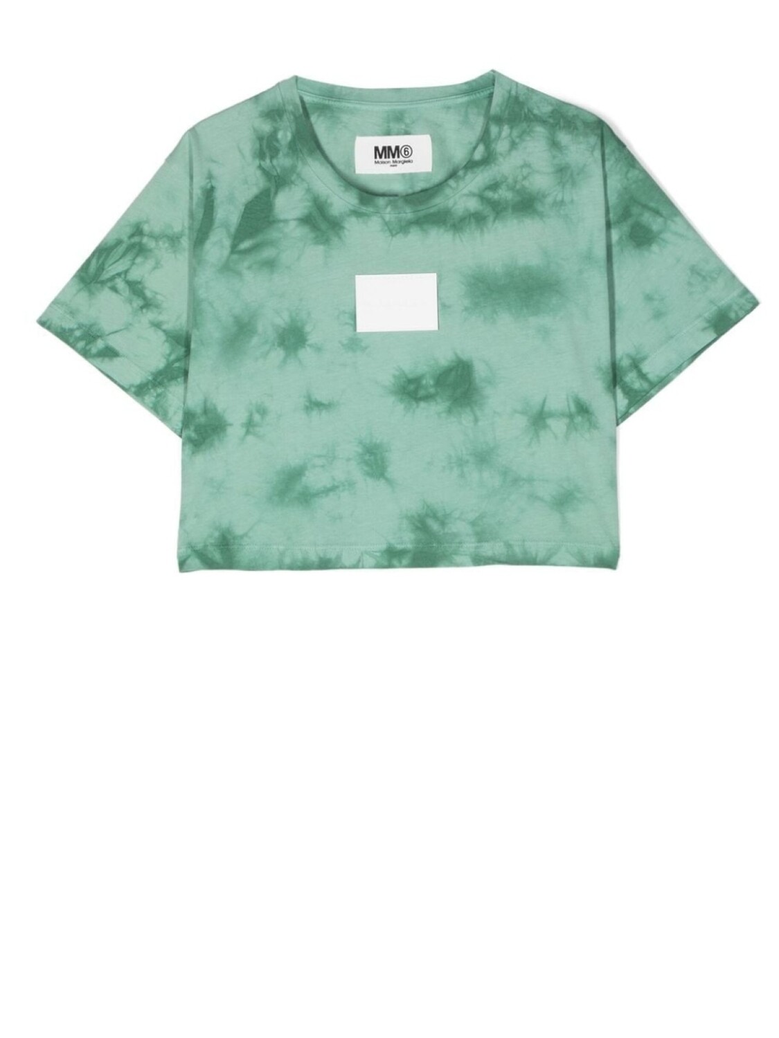 

MM6 Maison Margiela Kids футболка с нашивкой-логотипом, зеленый