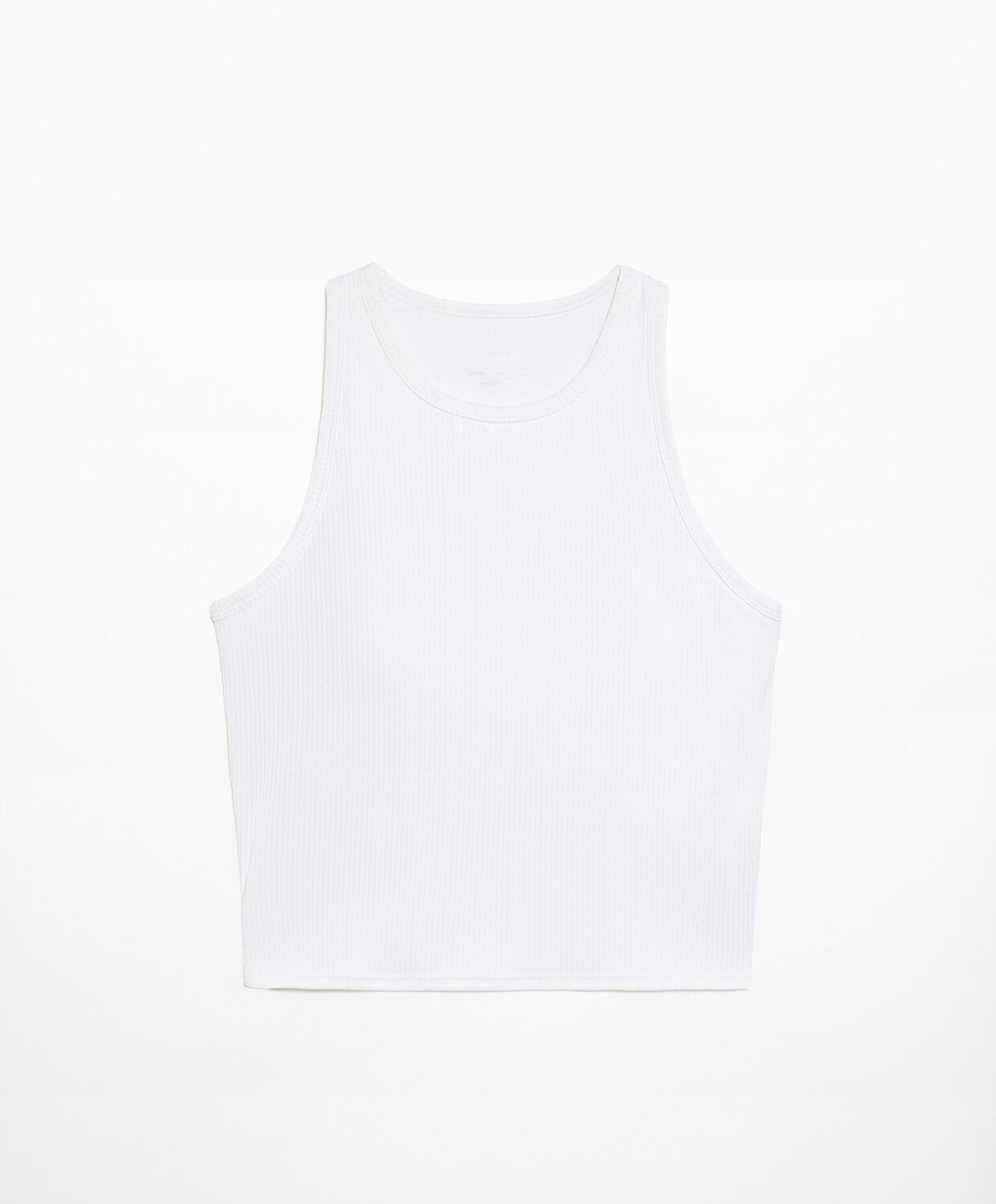 Топ Oysho Rib Comfortlux Tank, белый