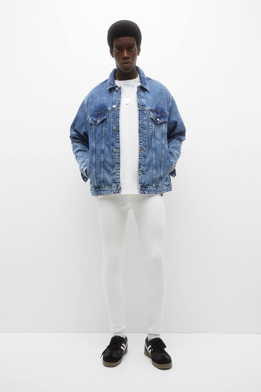 

Базовые суперскинни джинсы Pull&Bear, белый