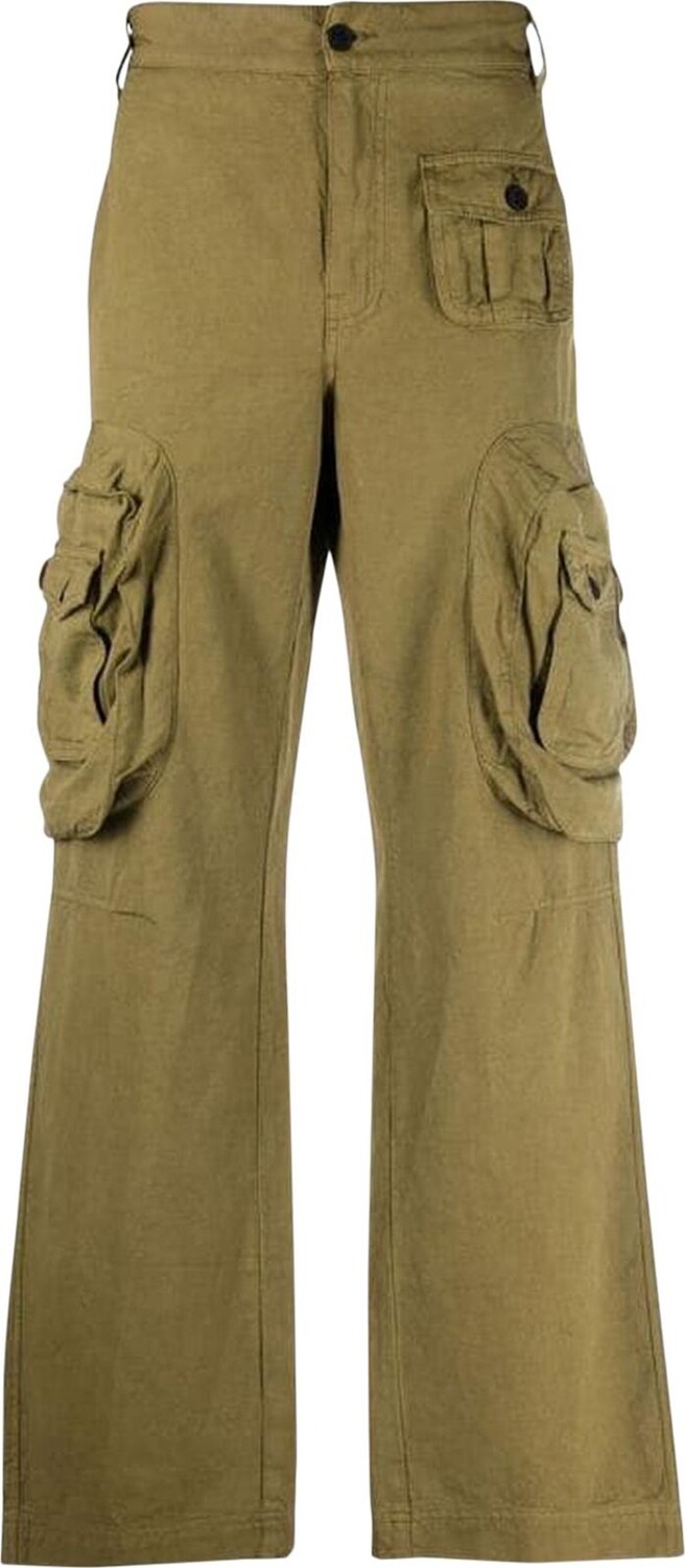 

Брюки Heron Preston Pocket Cargo Pants 'Military Green', зеленый