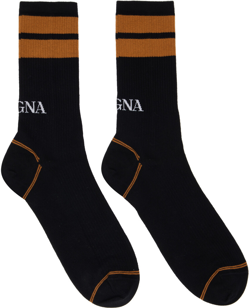 

Черные носки в полоску ZEGNA
