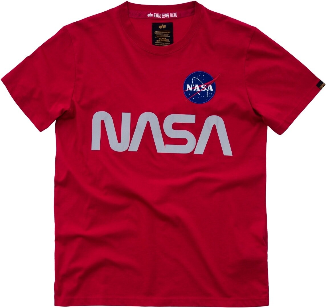

Футболка Alpha Industries NASA Reflective, красная