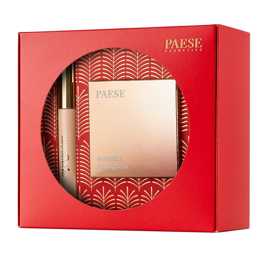 

Paese Jingle Bright Set Wonder Highlighter Хайлайтер для лица 7,5 г + Тушь для ресниц Eyegasm с кондиционером 8 мл