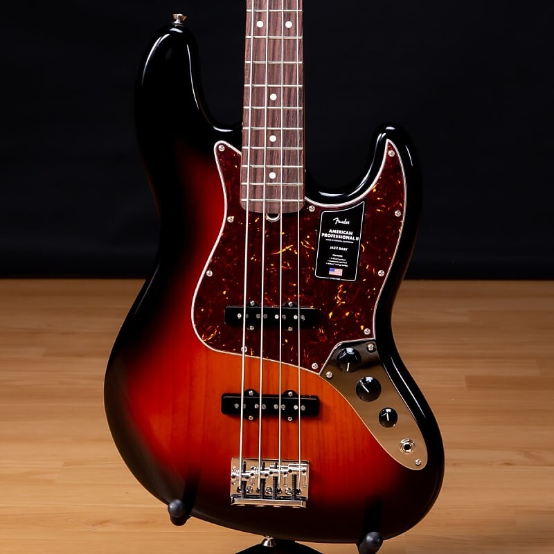 

Fender American Pro II Jazz Bass - палисандр, 3 цвета Sunburst SN US22023881 Fender American Professional II Jazz Bass Rosewood 3-Color Sunburst