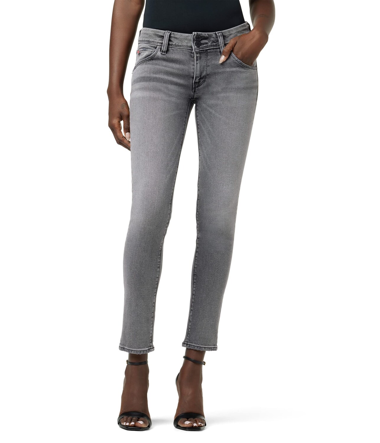 

Джинсы Hudson Jeans, Collin Mid-Rise Skinny in Stone Grey