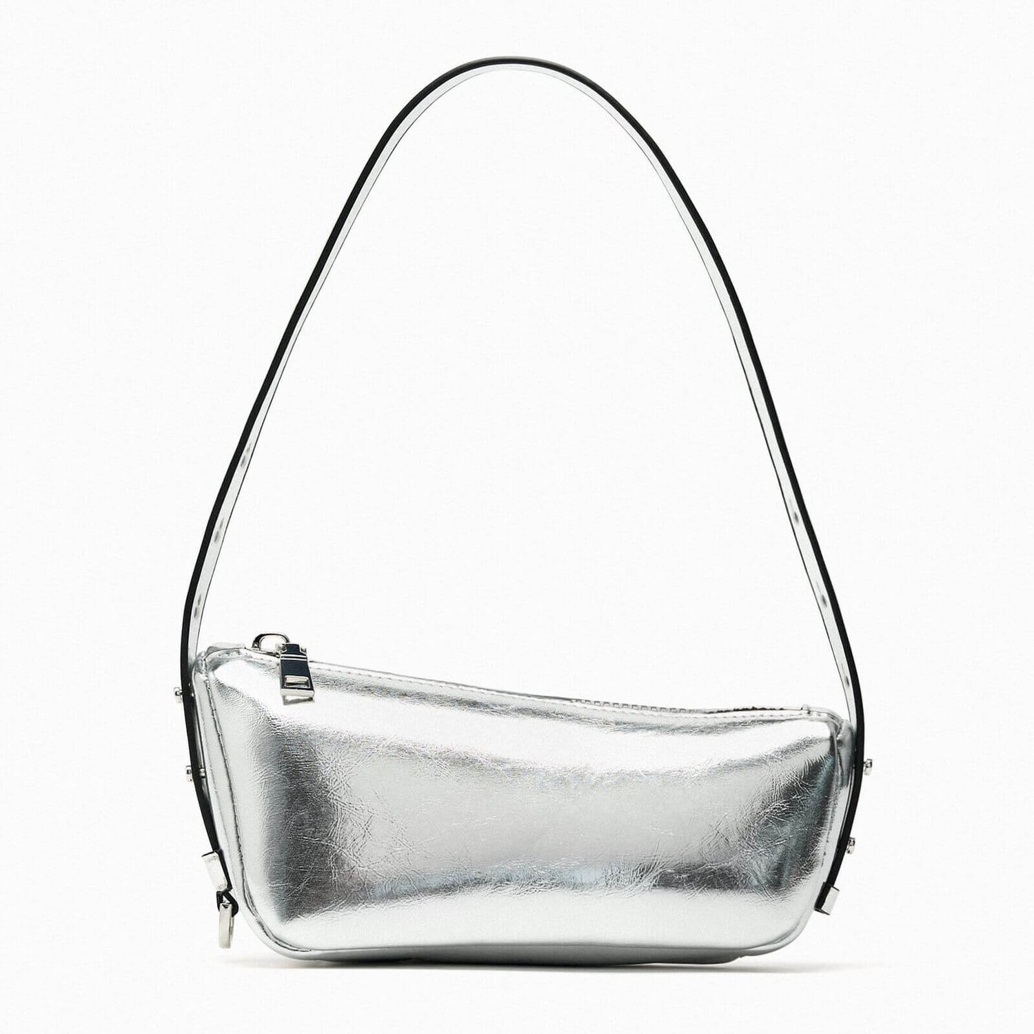 

Сумка Zara Asymmetric Shoulder, серебряный