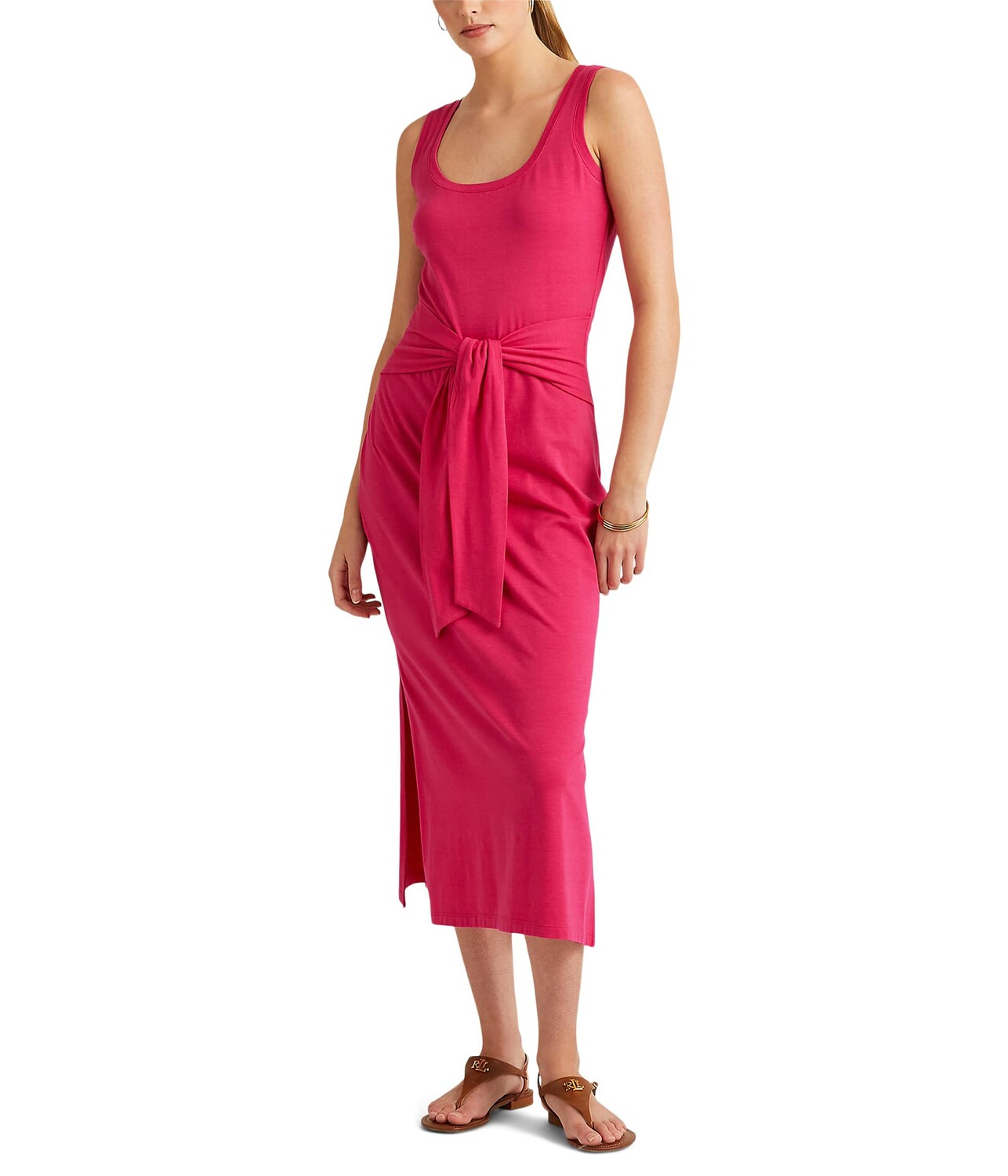 

Платье LAUREN Ralph Lauren, Tie Front Cotton Blend Dress
