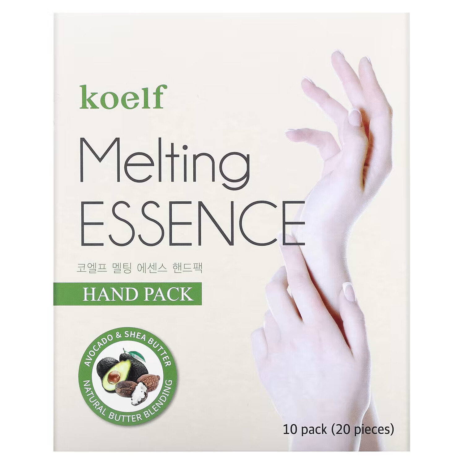 

Koelf, Melting Essence Hand Pack, маска для рук, 10 пар