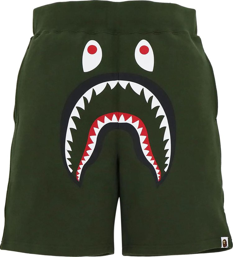 

Шорты BAPE Shark Sweat Shorts 'Olivedrab', зеленый