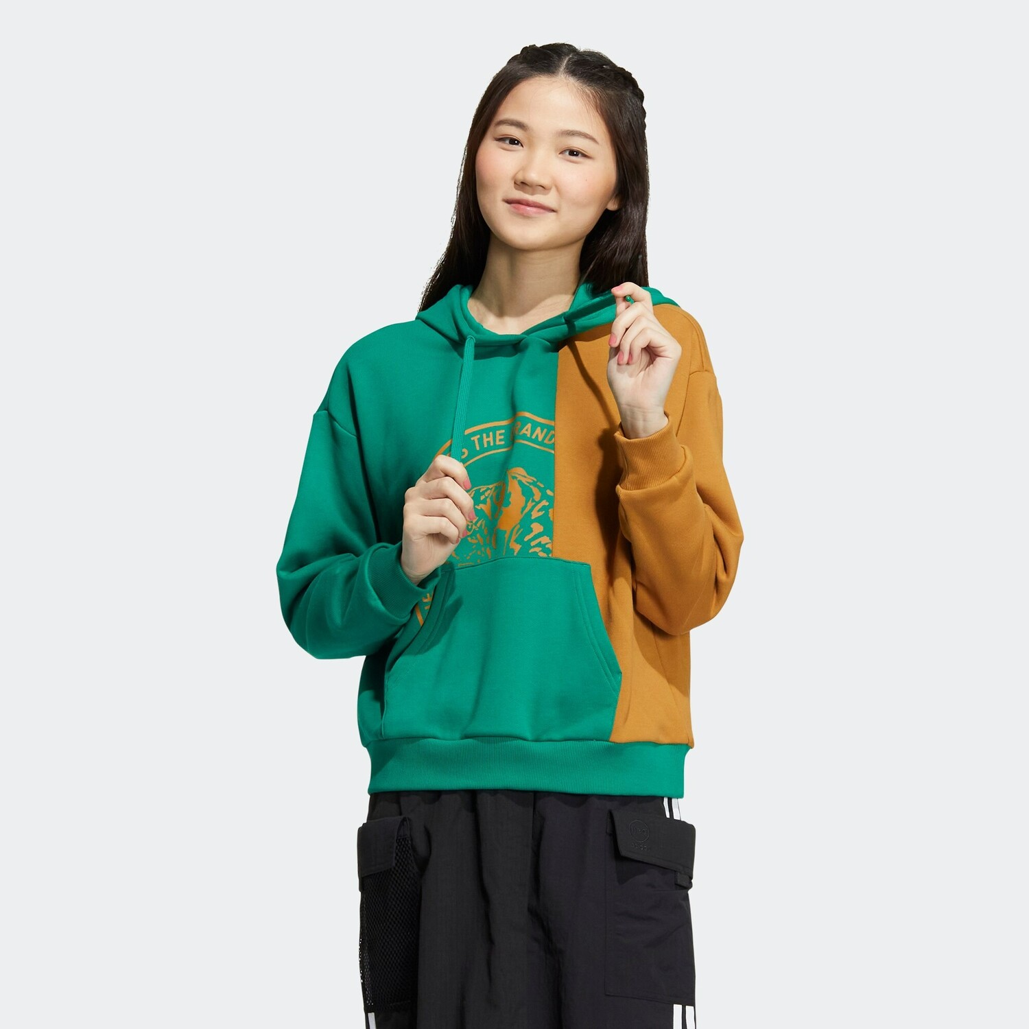 

Худи Adidas, зеленый/коричневый