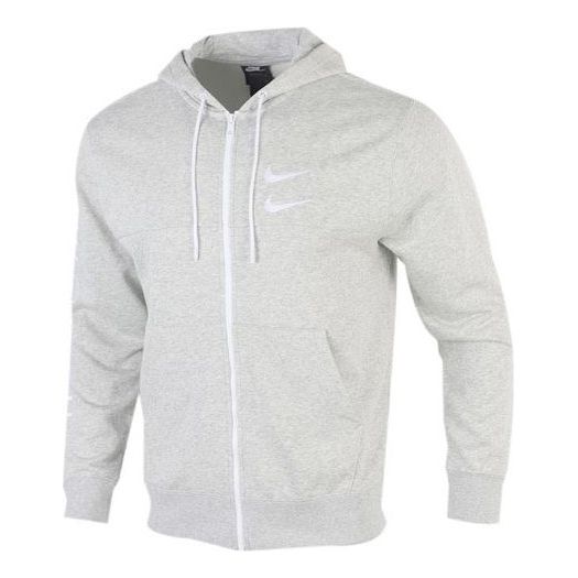 цена Куртка Nike Embroidery Logo Zipper Sport Jacket Men's White, серый