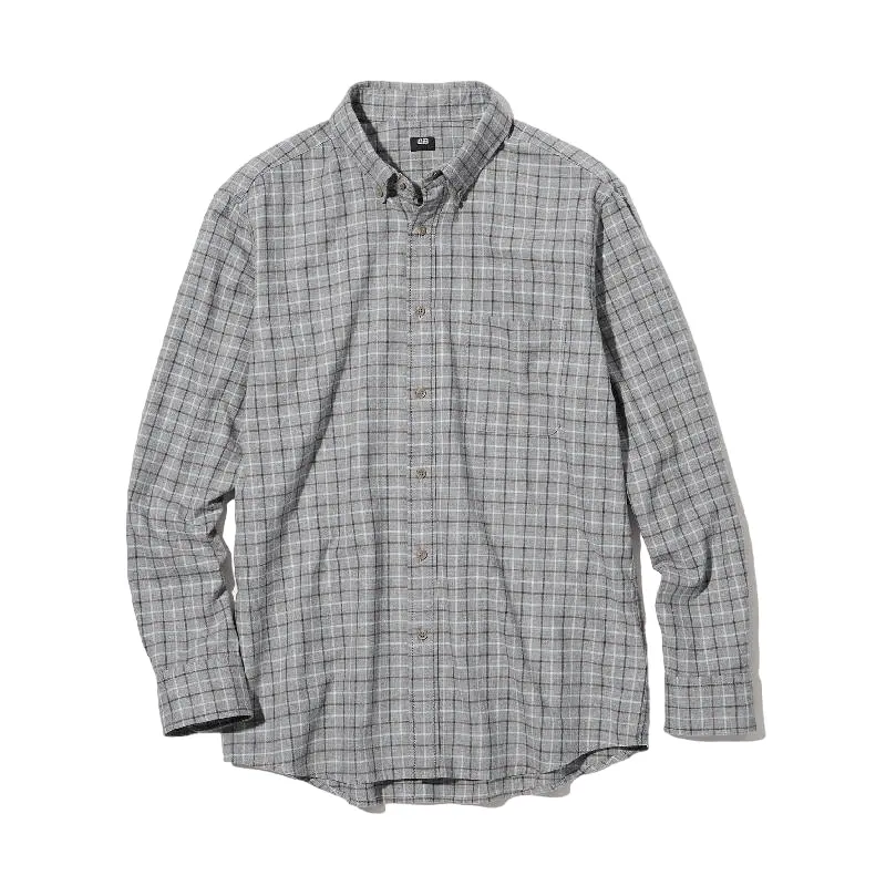 

Рубашка Uniqlo Flannel Regular Fit, серый