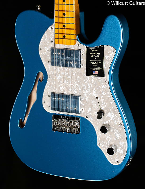 Fender American Vintage II 1972 Telecaster Thinline Lake Placid Blue (946) Fender American II Telecaster Thinline (946) декаль на гитару fender telecaster thinline 1968 1975