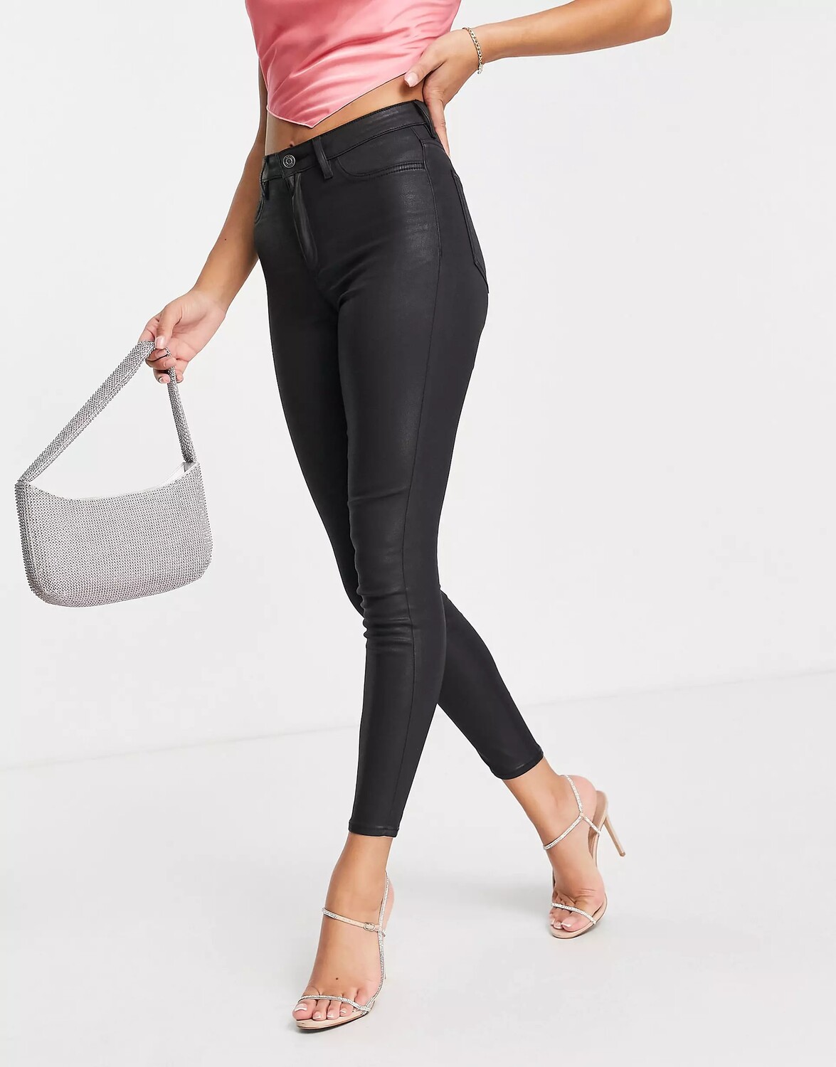 

Джинсы скинни Asos Design High Rise Ridley, черный