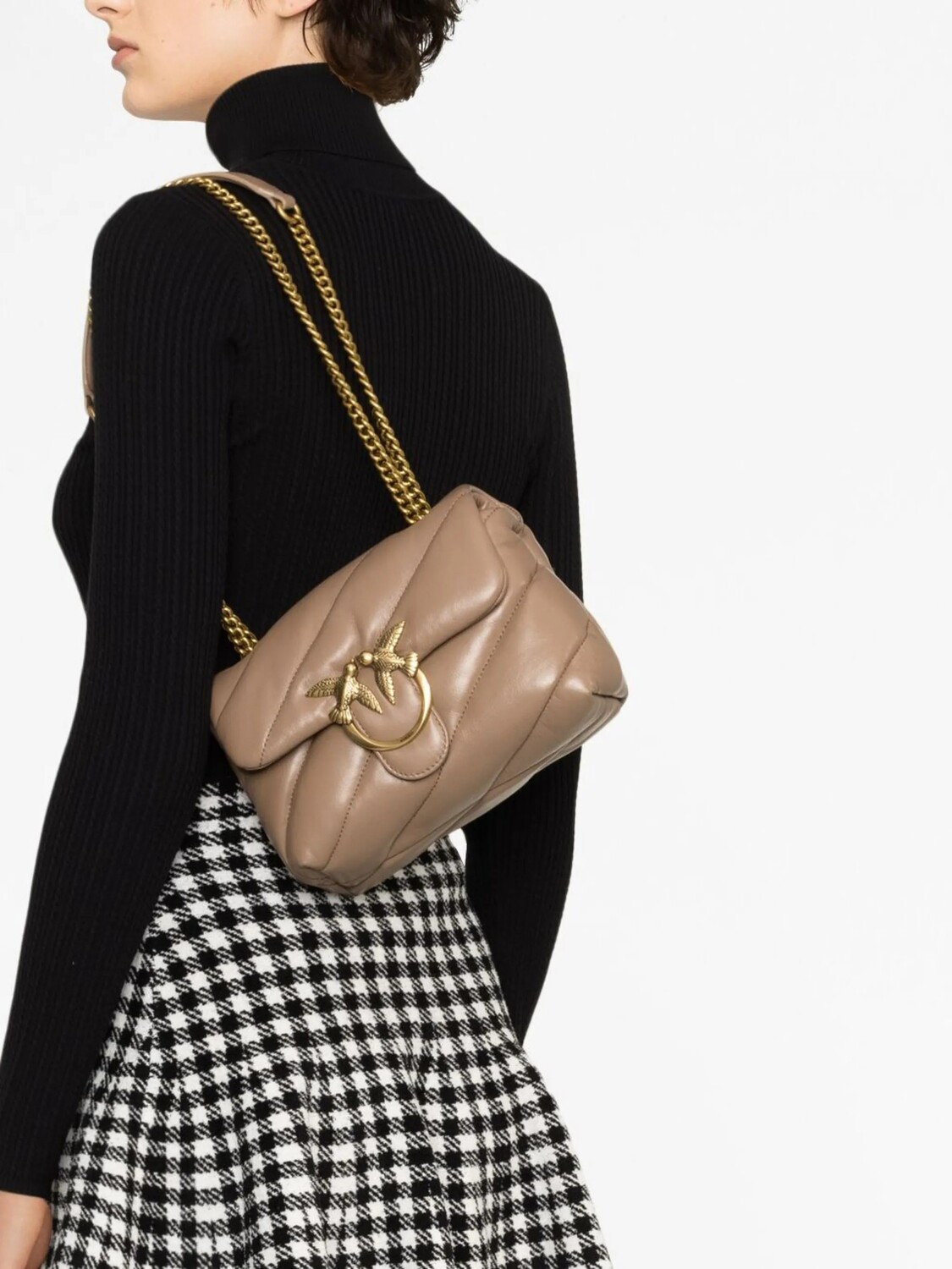 

Сумка MINI LOVE BAG PUFF MAXI QUILT Pinko, светло-коричневый