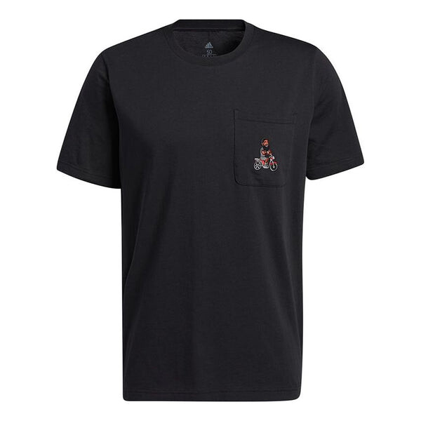 

Футболка Adidas Casual Sports Basketball Round Neck Short Sleeve Black, Черный